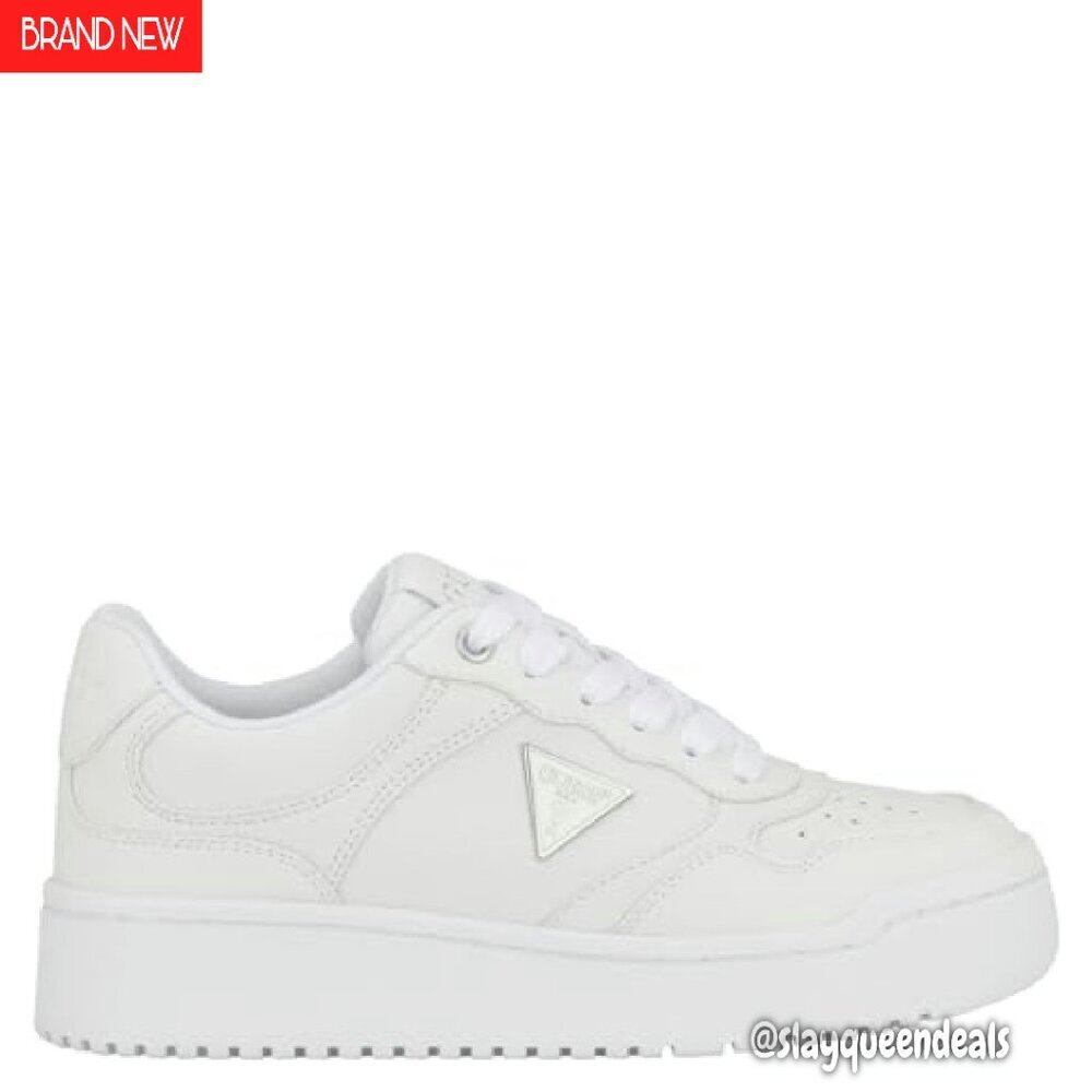 Women's Faux Leather Platform Sneakers, Lace-Up, Cushioned, Size Available - Picture 4 of 8